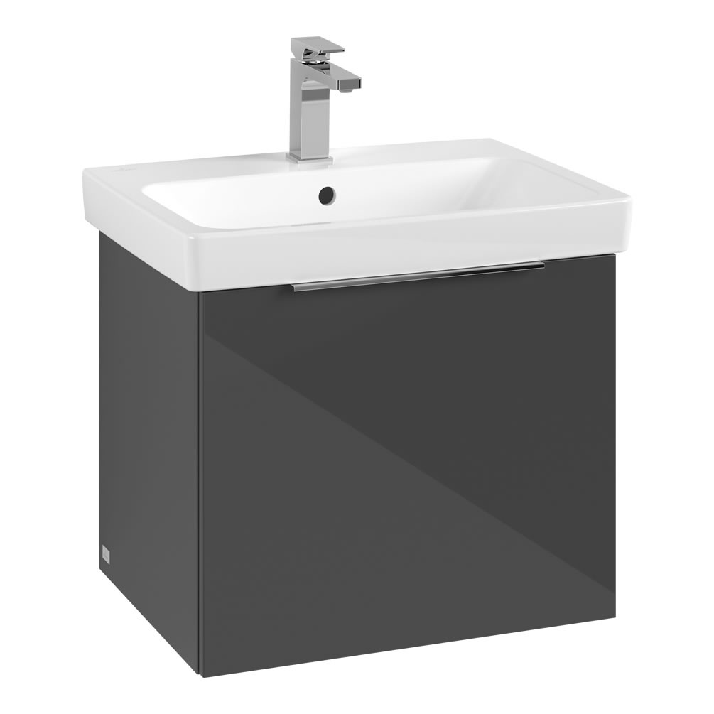 Cutout image of Villeroy & Boch Architectura Grey 600mm Wall-Hung Basin Vanity Unit